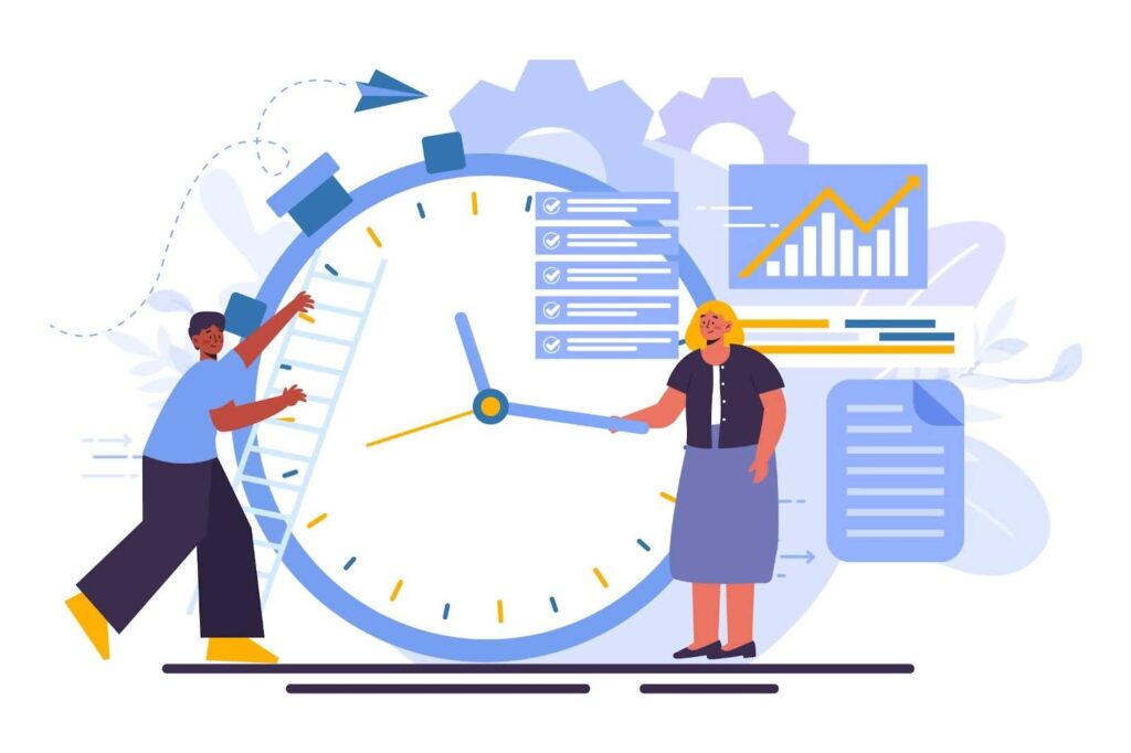 Illustration of a time management system