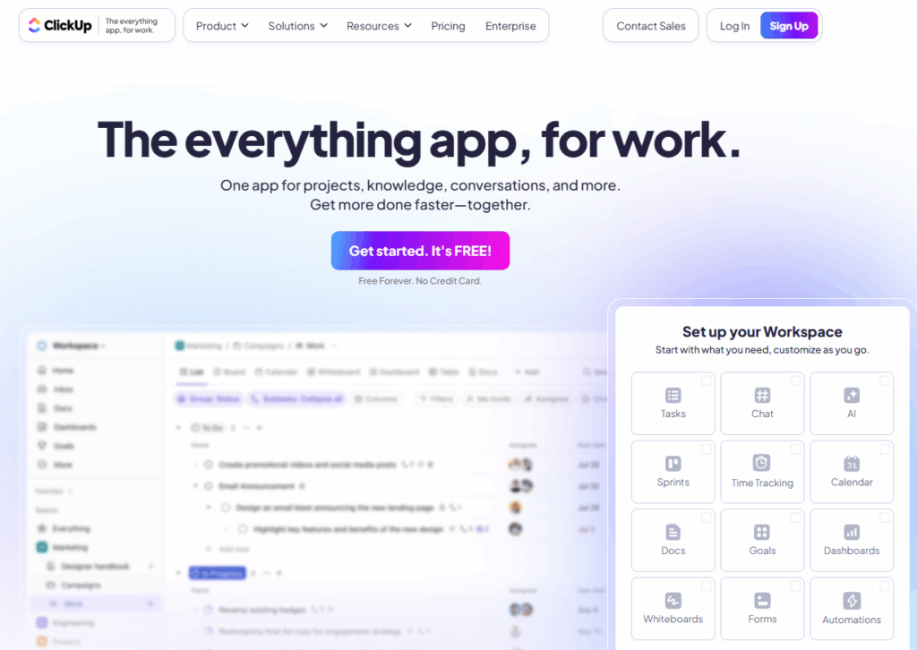 ClickUp - Full Task and Time Management