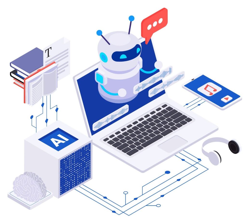 Illustration of AI integrations that help with productivity