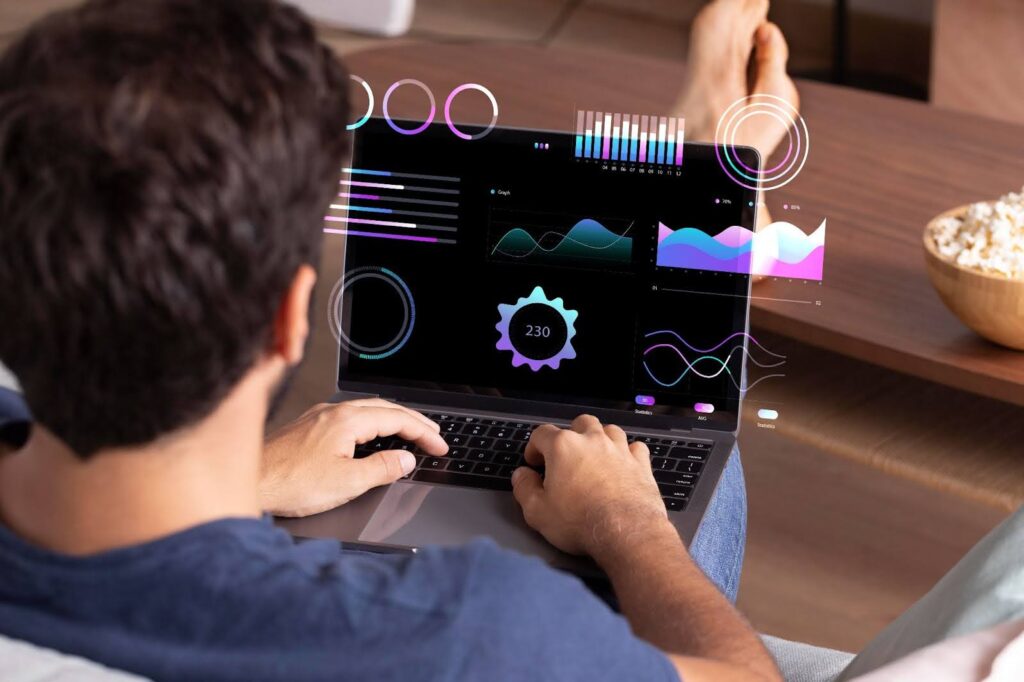 A man using an AI productivity tool
