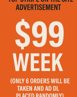 Top Stripe on the site advertisement